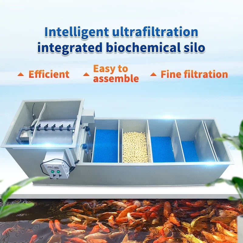 landscape fish pool filtration equipment bio uv drum filter multiple chamber filter systems for koi fish ponds