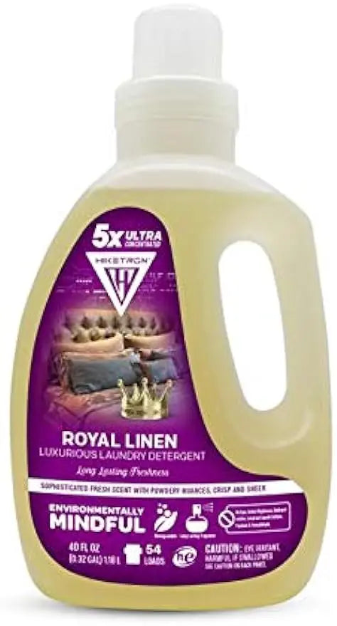 5X Ultra Concentrated Long Lasting Scented Liquid Laundry Detergent Removes Tough Stains Machine Friendly Royal Linen