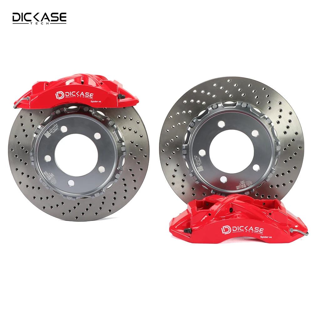 Dicase High Performance 6 Pot Big Brake Caliper Kit with High Carbon Alloy Disc Rotor for Ford Focus St 225 Mk2