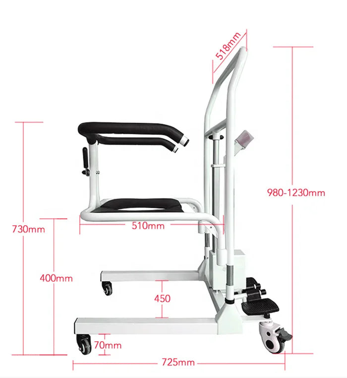 Handicapped Toilet Bedside Commode Bath Chair Rolling Lift Transport Transfer Shower Chairs for Seniors Disabled