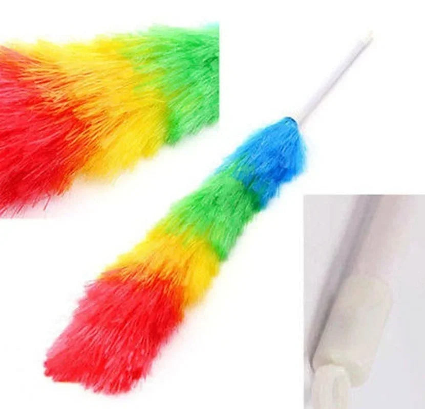 Duster Household Rainbow Dust Duster Practical Plastic Feather Handle Sweeping Brush Cleaning Product Tool Household