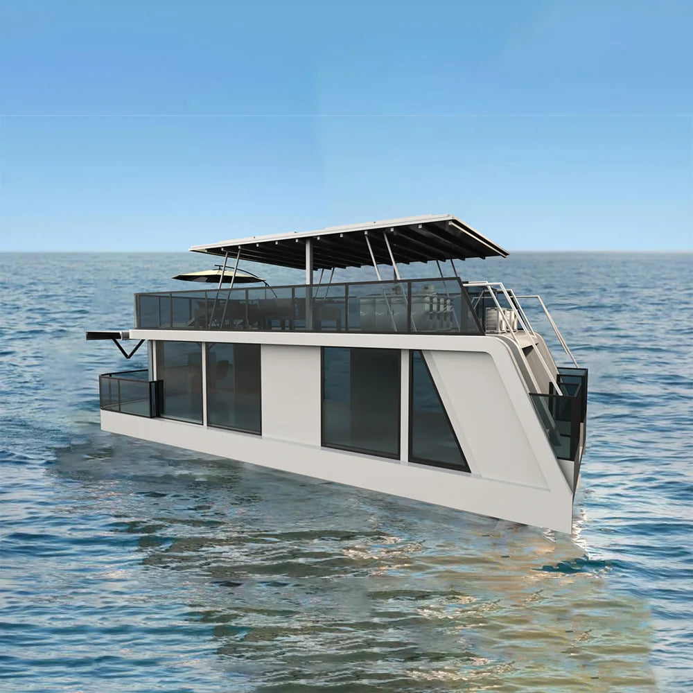 New Design Water Floating House Boat Luxury Aluminum Floating Boat for Sale