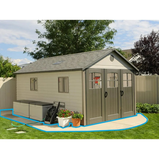 Storage,60236 11' X 18.5' Outdoor Storage Shed,UV Protected To Prevent Weather Damage Attractive Appearance and Design