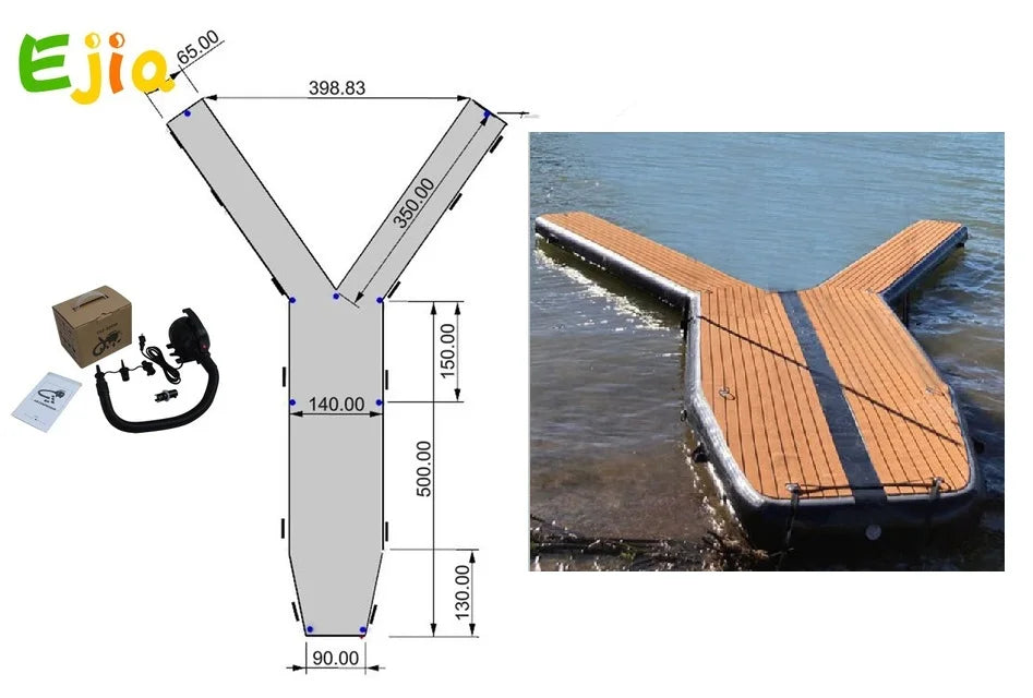 Y Shape Floating Jetski Dock Platform Inflatable Y Pontoon Jet Ski Boat Dock  For Yacht/Boat Parking
