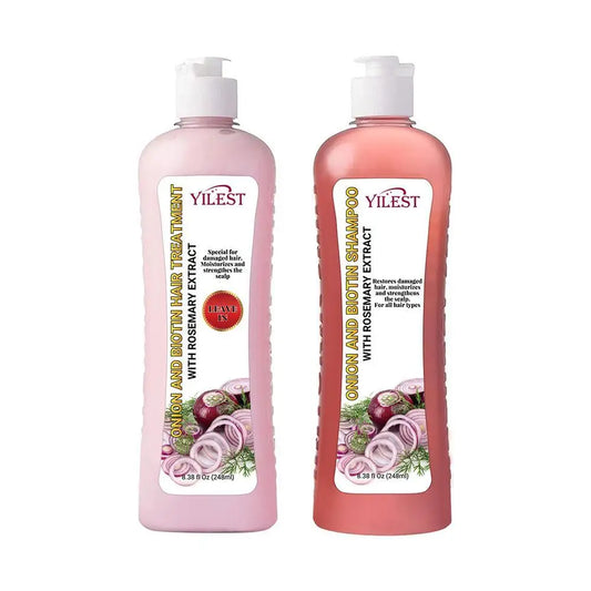 2 Bottles/Set Onion Biotin And Rosemary Shampoo+Conditioner Hair Treatment Anti Hair Loss For All Hair Types Hair Care