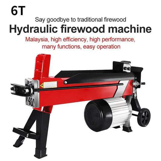 Electric Wood Splitting Machine 6T Electric Firewood Cutting Machine Electric Log Splitter for Wood Logging Chopping Wartifact