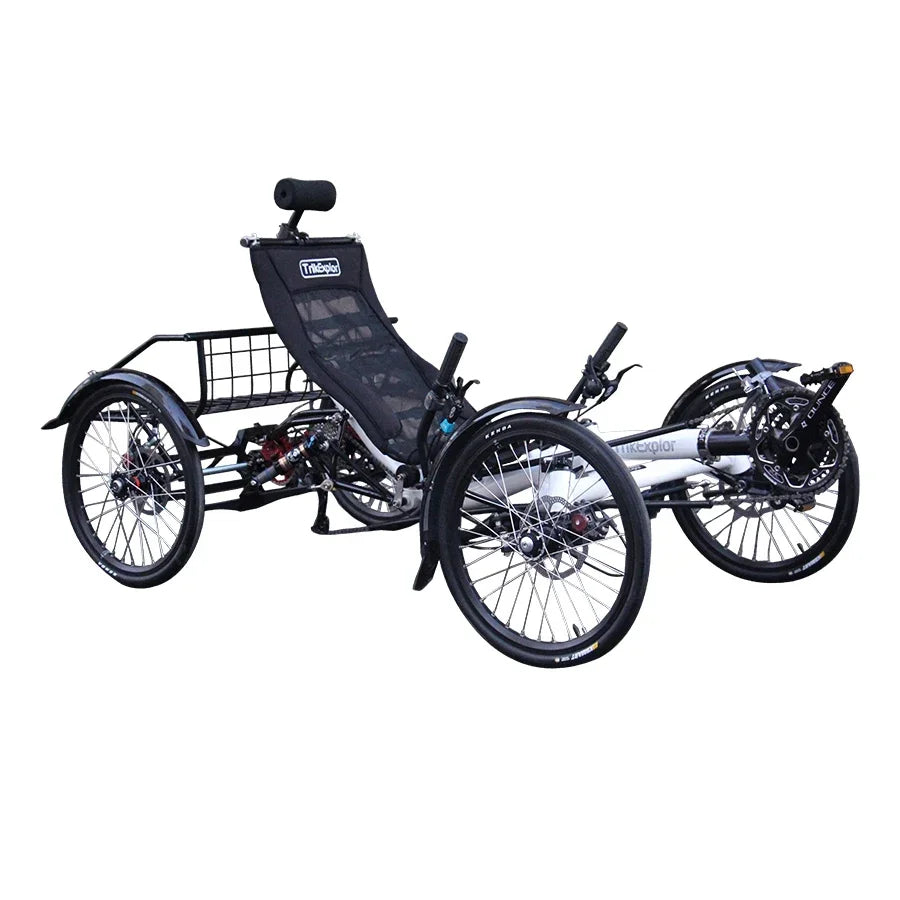 Comfortable Long-Distance Traveling TrikExplor 420E Electric Bafang 500W Motor Touring Recumbent Quad Bicycle