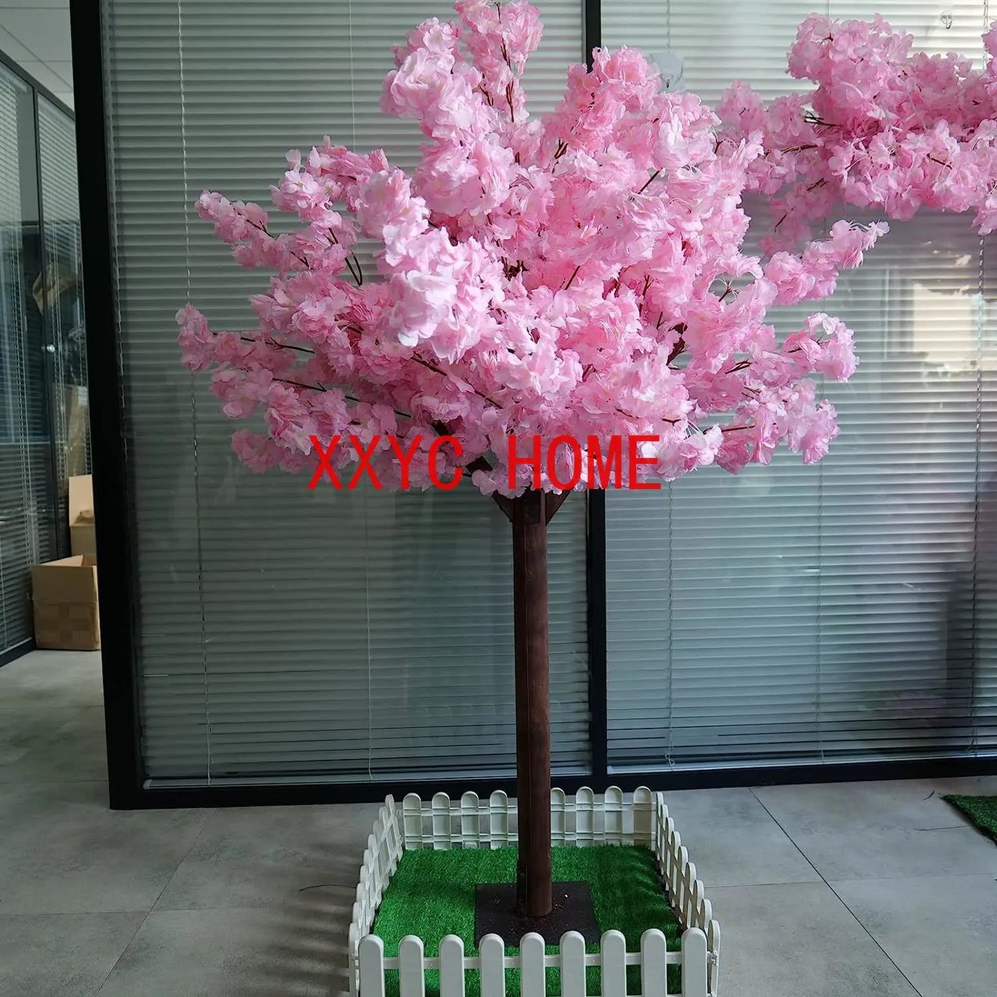 15PCS Artificial Cherry Blossom Trees for Indoor Outdoor Home Office Party Wedding Artificial Plant 1.5M