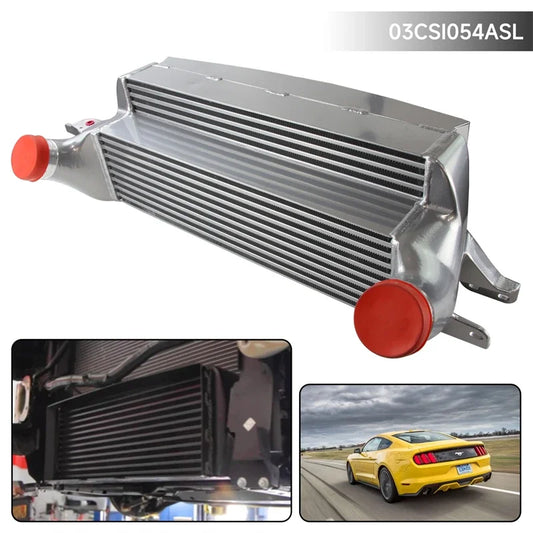 Tuning Competition Intercooler  EVO1 Fits For F*ord Mustang 2.3L EcoBoost 2015 + Silver/Black