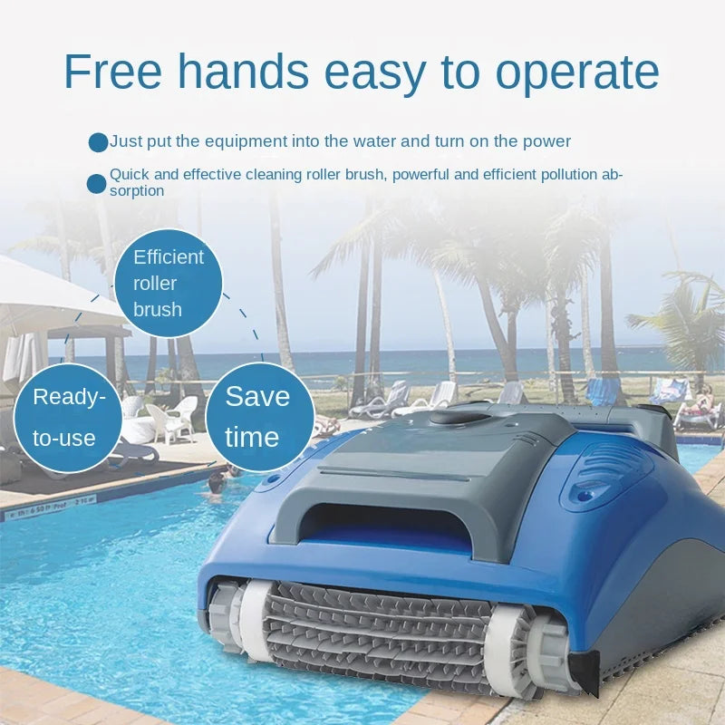 Swimming Pool Full-Automatic Pool Cleaner Underwater Vacuum Cleaner Pool Bottom Cleaning Robot