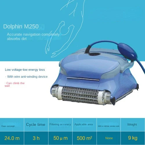 Swimming Pool Full-Automatic Pool Cleaner Underwater Vacuum Cleaner Pool Bottom Cleaning Robot