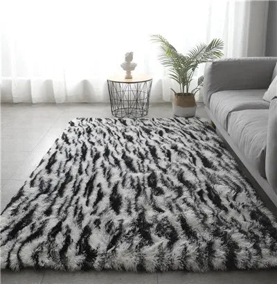 Black Area Rugs for Bedroom Plush Furry Shag Rug Indoor Modern Plush Area Rugs for Living Room Home Decor Floor Carpet Shag Rugs