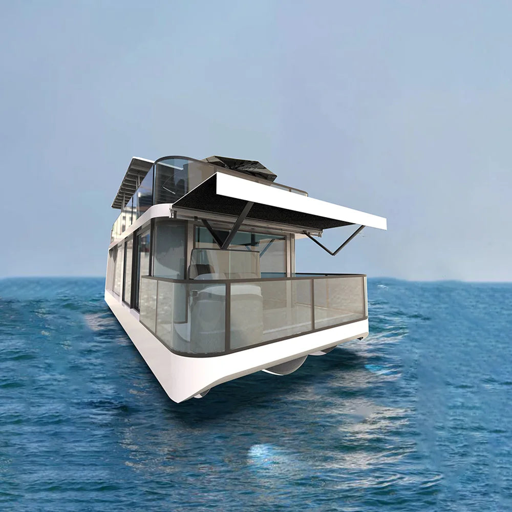 New Design Water Floating House Boat Luxury Aluminum Floating Boat for Sale