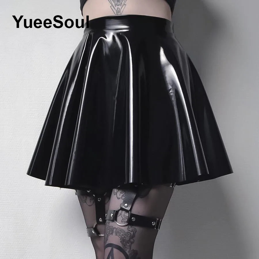 Gothic Mini Skirts 2024 New Harajuku Punk Goth Dark Grunge Y2K High Waist Women Skirts 2000s High Street Women's Skirt