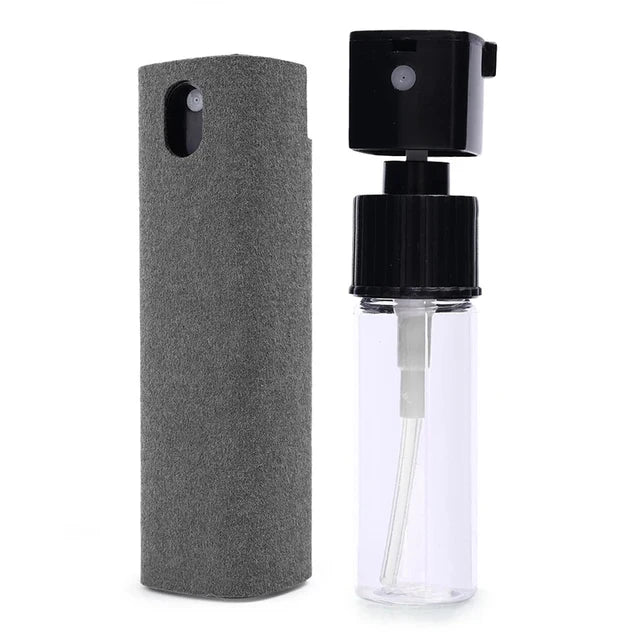 2 In 1 Phone Screen Cleaner Spray Computer Screen Dust Removal Microfiber Cloth Set Cleaning Artifact Without Cleaning Liquid