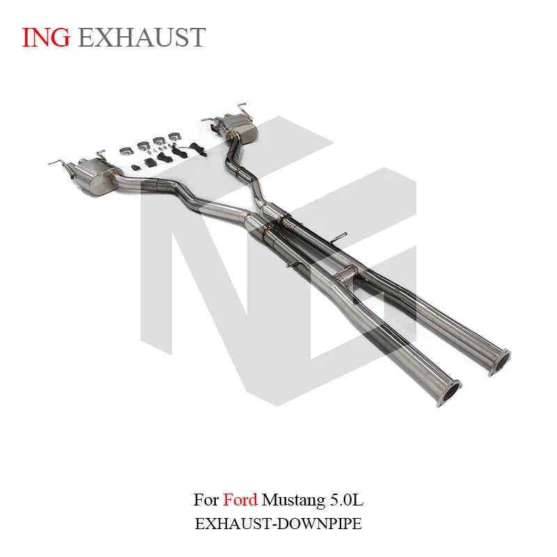 ING Performance Exhaust Valve Catback for Ford Mustang 5.0L Muffler Stainless Steel 304 Up Race Accessories Engine System