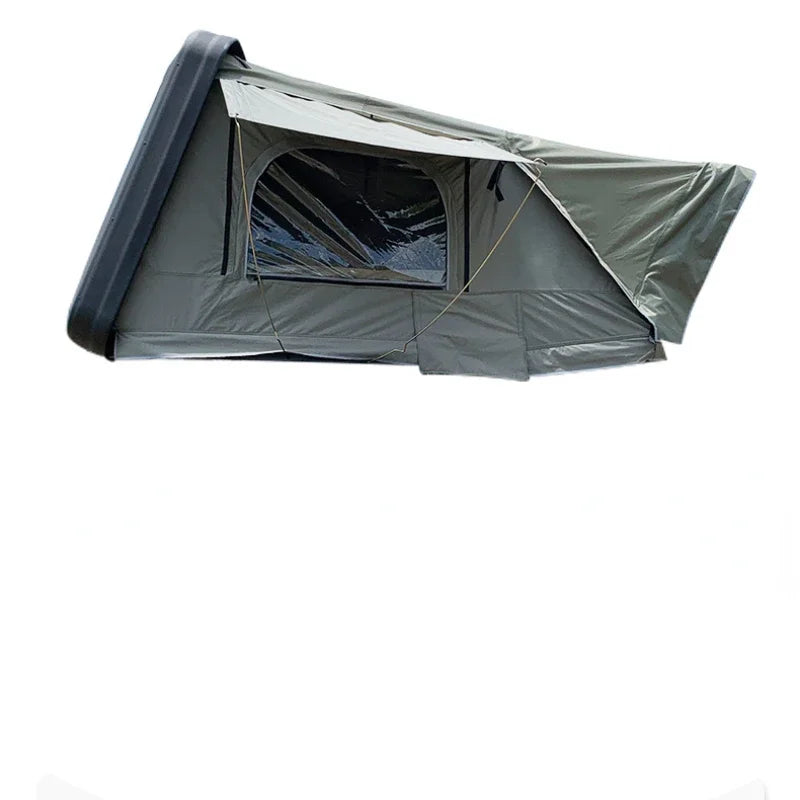 Outdoor camping foldable portable aluminum roof tent awning rain proof vehicle side wall tent Silver / Khaki / dark grey