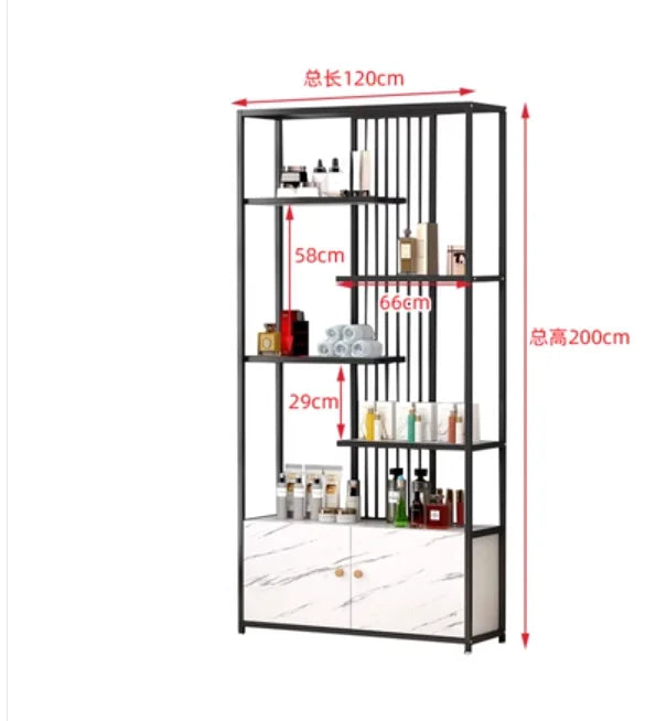 Cosmetics display cabinet Beauty salon product shelf display table Light luxury sample container nail display shelf display shel