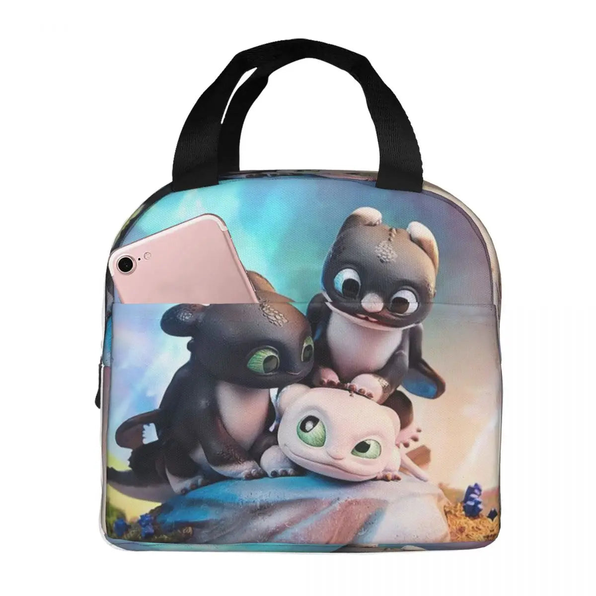 How To Train Your Dragon Lunch Bags Insulated Bento Box Lunch Tote Picnic Bags Cooler Thermal Bag for Woman Student Work