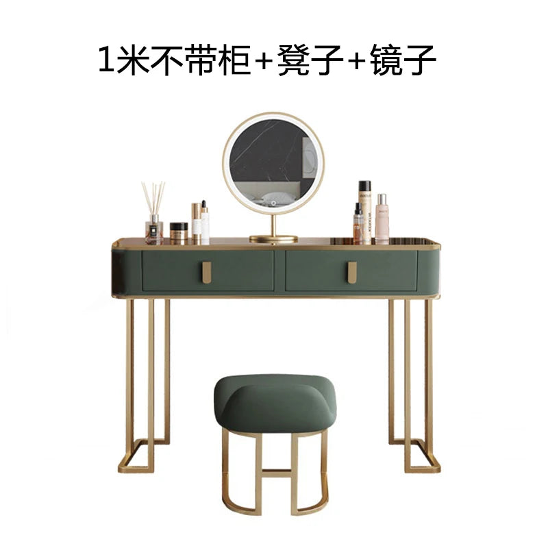 Ornaments Luxury Dressing Table Nordic Vanity Apartment Chairs Organizer Dressers Cabinet Container Storage Tocador Decoration