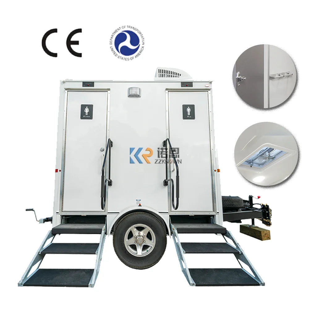 Portable Restroom Toilet Trailers High Quality Outdoor Container Vip Mobile Toilets Cabin Temporary Toilet Room With Shower