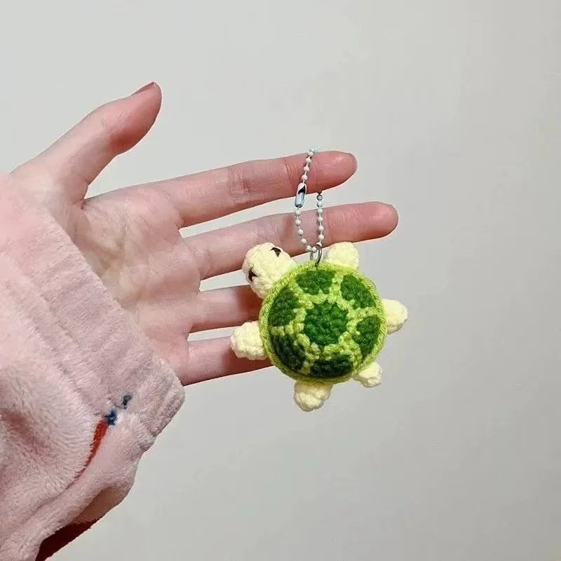 Handmade Knitting Crafts Sea Turtle Keychain Yarn Hook Materials Kit DIY Amigurumi  Wool Crochet Backpack Hanging Birthday Gifts