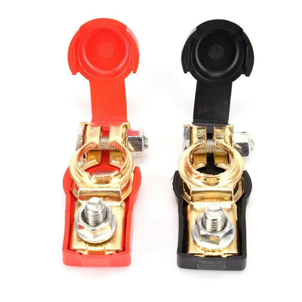 2 Pcs Car Battery Terminal Positive Negative Quick Release Connector for Auto Boat and Motorcycle - 12V 24V Universal