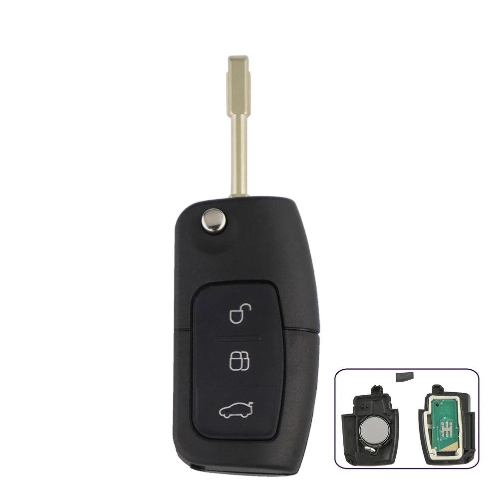 YIQIXIN 433MHZ 4D60/63 Chip Remote Key For Ford Focus Mk2 Mk3 Mk4 Fiesta 2 3 Mondeo Ranger Fusion C S Max Ka HU101 FO21 Blade