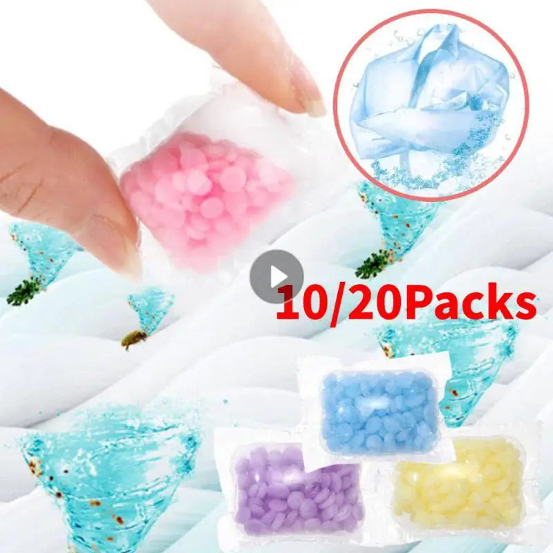 10/20pc Laundry Fragrance Beads Granule Water Soluble Softener Pods Laundry Scent Booster Aromas Boosting Clothes Aromatherapy