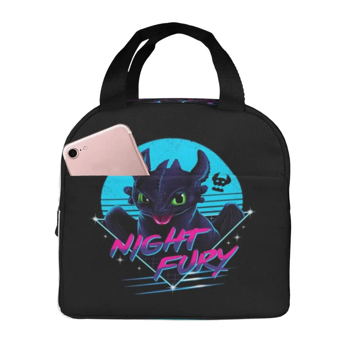 How To Train Your Dragon Lunch Bags Insulated Bento Box Lunch Tote Picnic Bags Cooler Thermal Bag for Woman Student Work