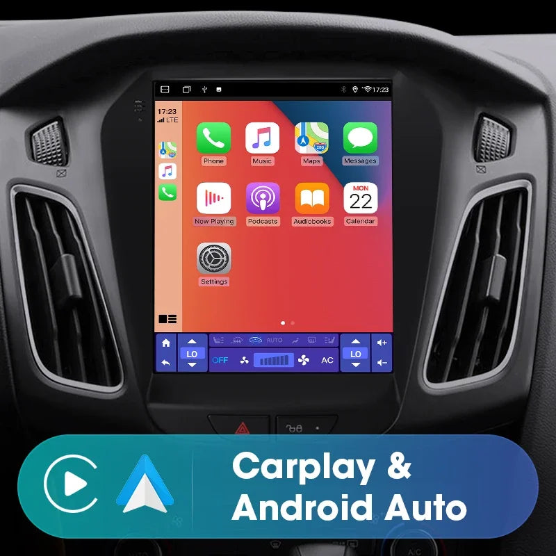 Srnubi 2 Din 9.7" Android 12 Carplay Car Radio for Ford Focus 3 Mk 3 2011 2012 - 2019 Multimedia Player 2Din GPS Auto Stereo DVD