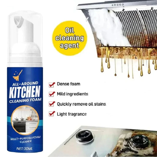 Kitchen Foam Cleaner All Round Kitchen Cleaning Foam Heavy Oil Stain Cleaner All Purpose Deep Cleaning Spray