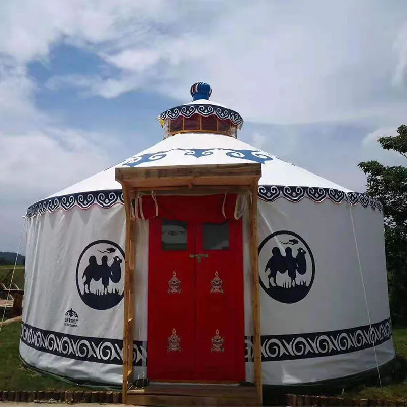 Outdoor 9*9M winter luxury mongolian yurt tent sale