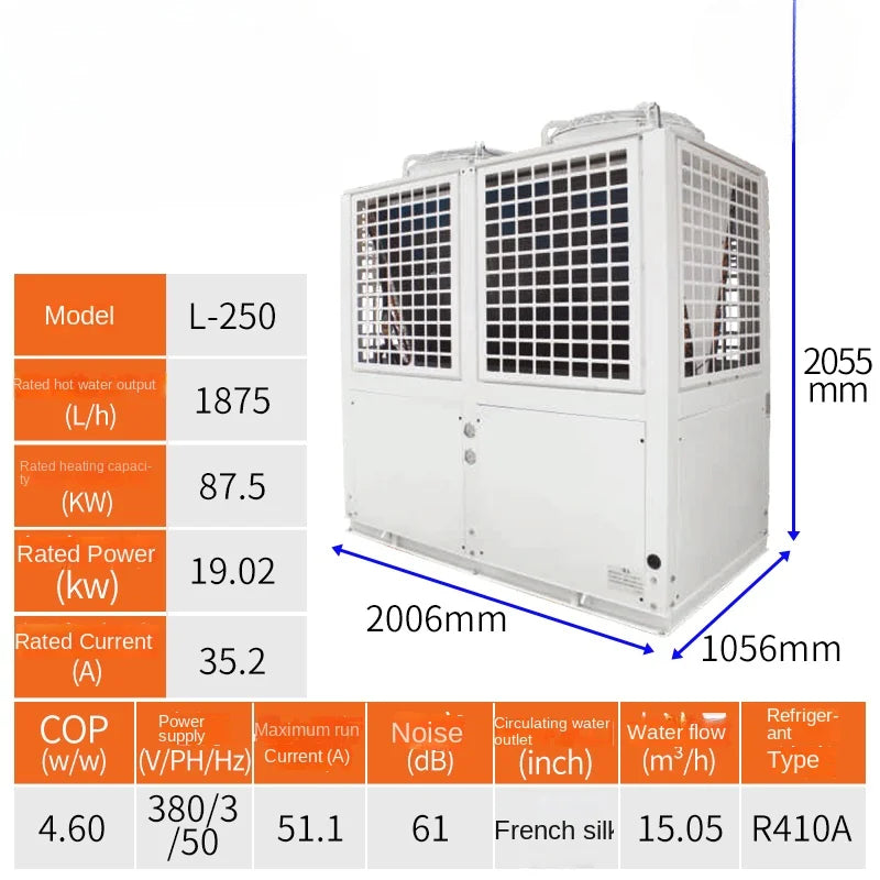 Swimming pool heating constant temperature air energy heat pump energy-saving heating equipment for shower water heater