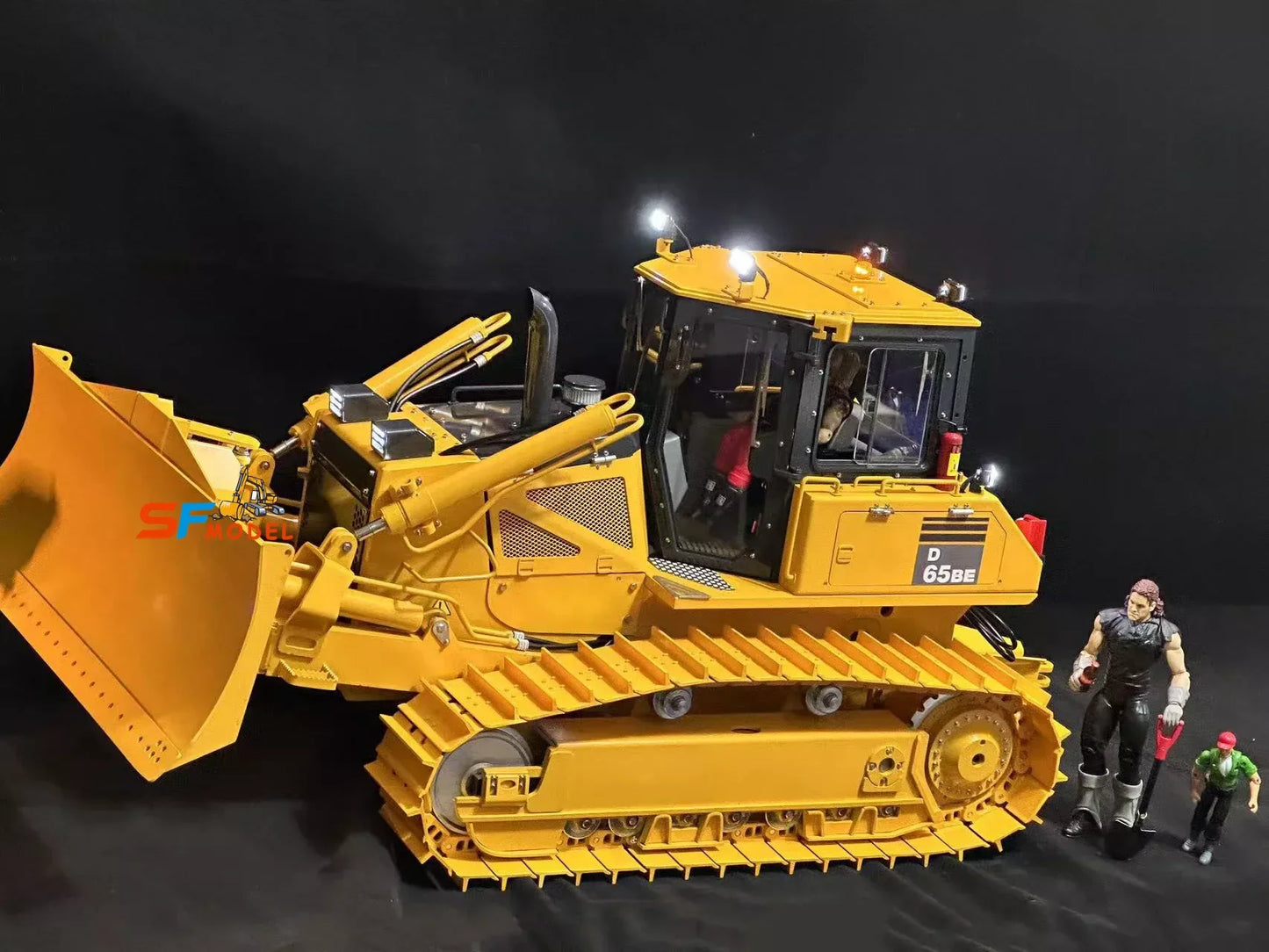 RC Bulldozer 1/9 D65 Hydraulic RC Bulldozer Metal Model Toy with Light and Sound System Remote Control Car Model Toy