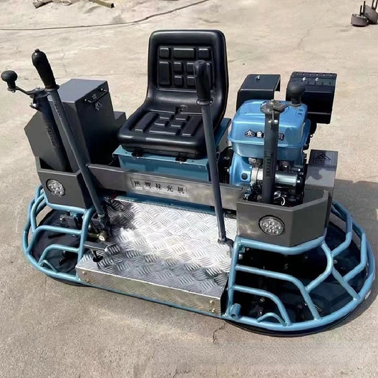 Road Grinder Seat-mounted Gasoline Trowel Road Concrete Double-disc Trowel Automatic Driving 100-type Car Smoothing Machine