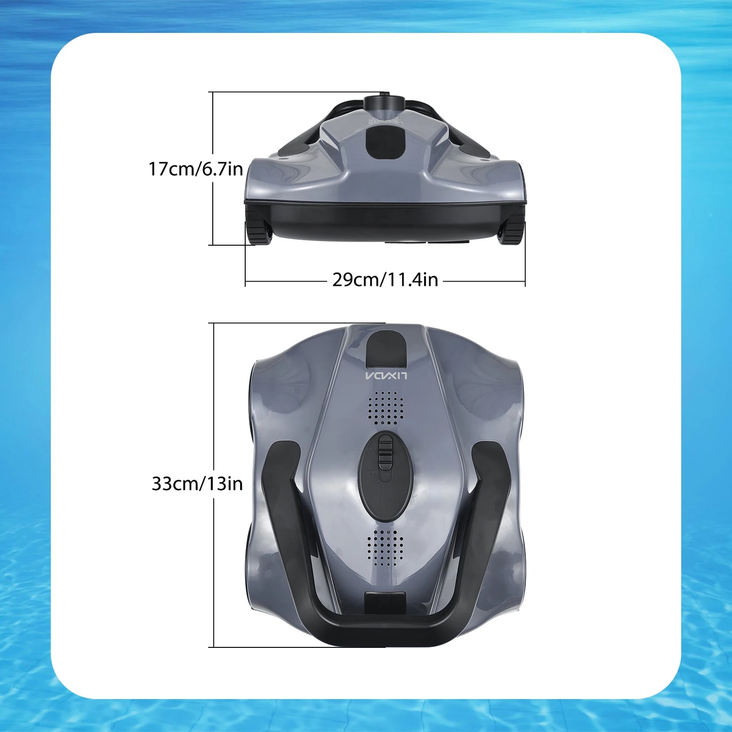 Robot Swimming Pool Cleaner Vacuum Cordless Lithium Ion Battery 5200mAh Automatic Home Appliance for In Ground Flat Pools