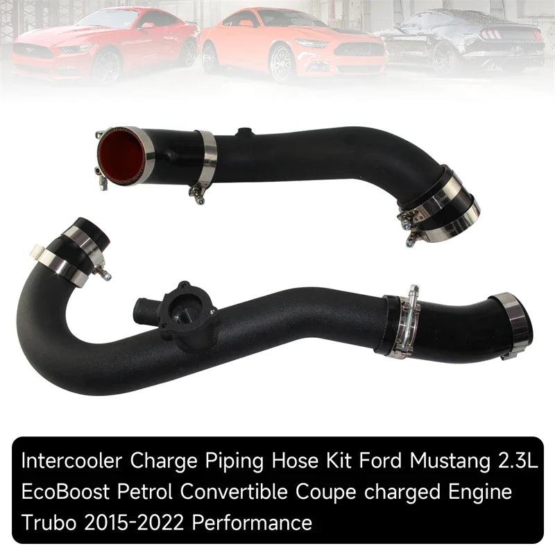 Intercooler Pipe Hose Kit Compatible Performance Fit for Ford Mustang 2.3L EcoBoost Petrol Convertible Coupe 2015-2022