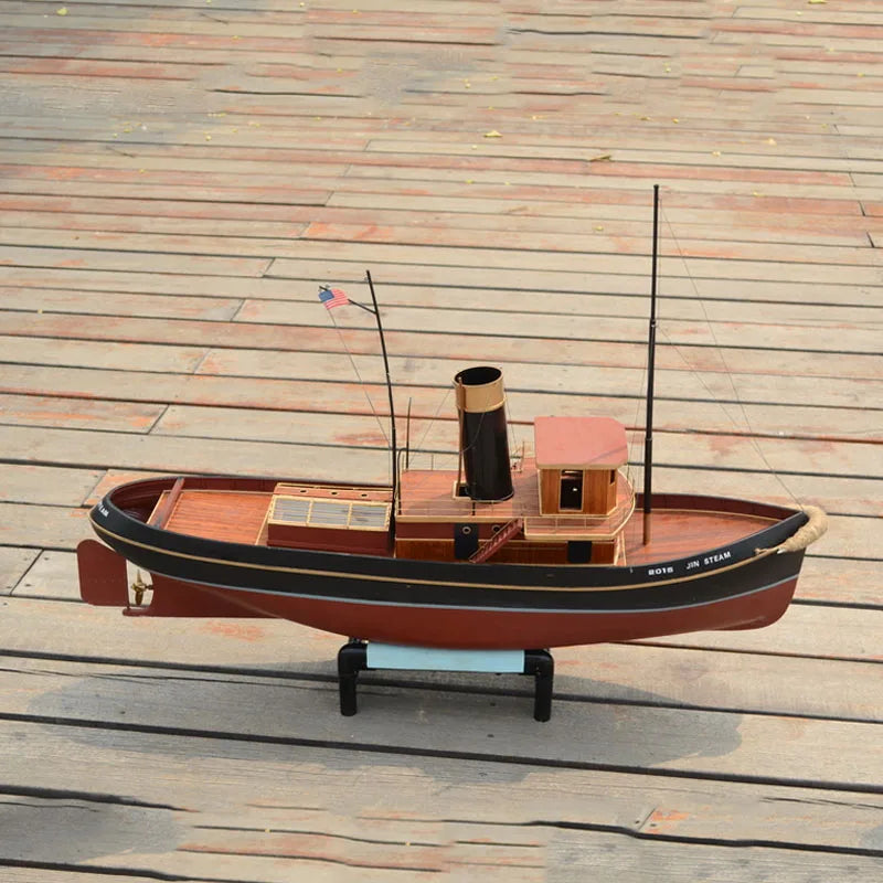 1/50 Steam Power Ship Remote Control Tugboat Model Finished RC Ancient Ship Toy Gift Scale Cruise Ship Simulation Steam Boat