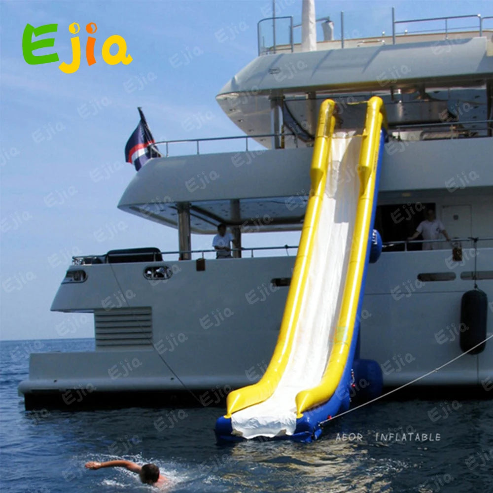 Inflatable Water Yacht Slide,Inflatable Dock Slide For Boat Water Play Equipment