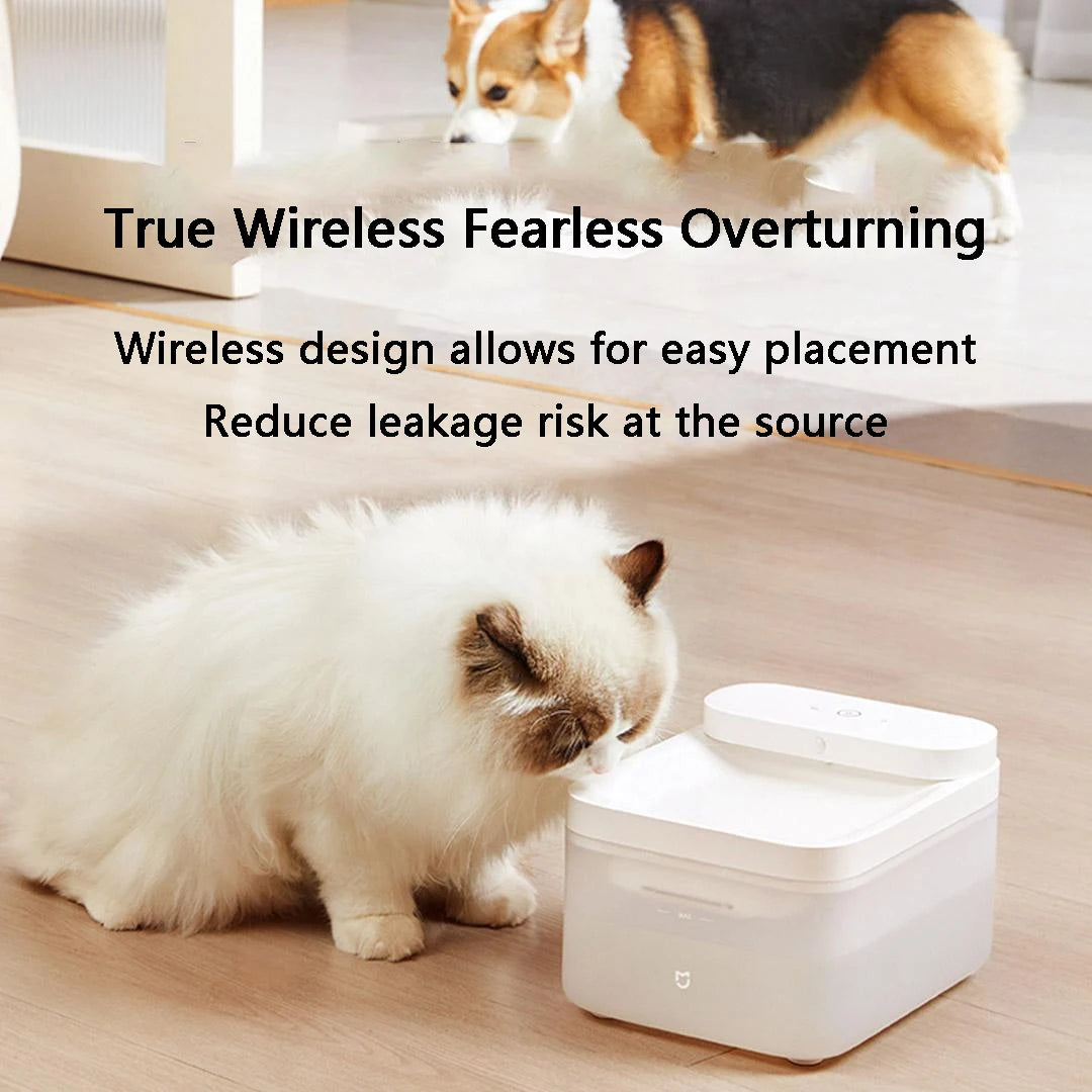 Automatic Wireless Smart Pet Water Drinking Dispenser Fountain Dog Cat Automatic Pet Mute Drink Feeder Bowl for  Home APP Filter