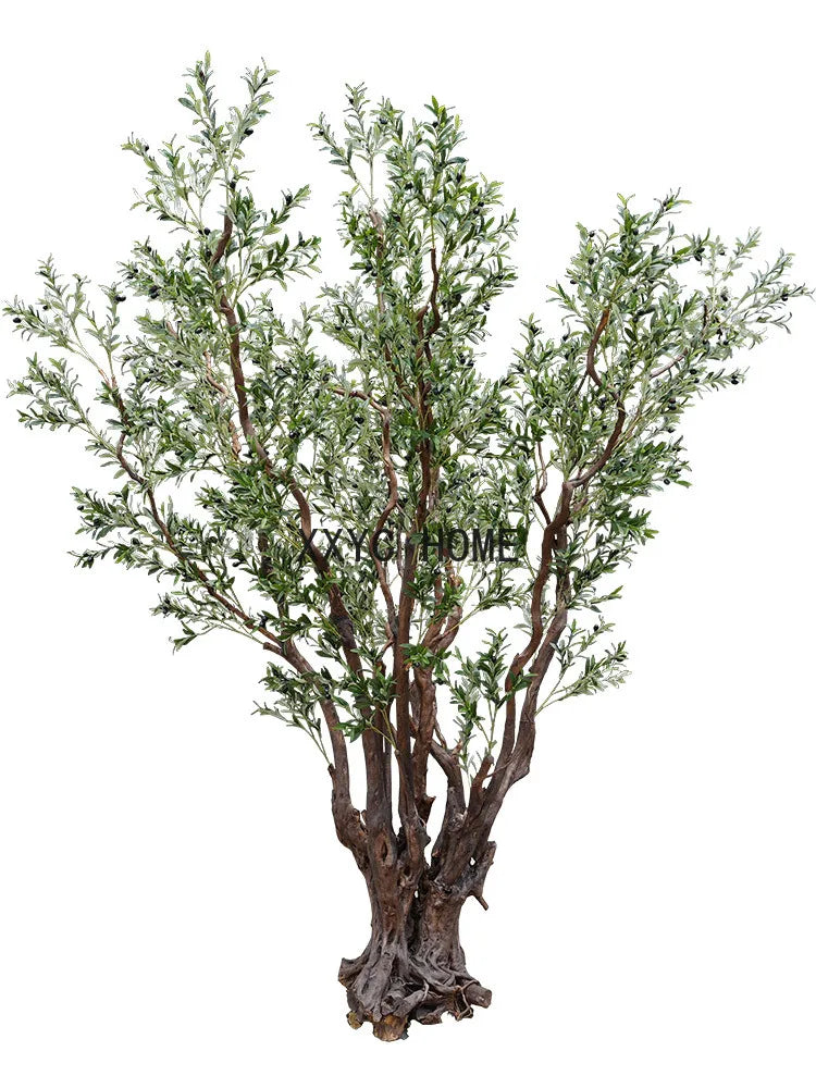 Solid Wood Artificial Dried Olive Tree Decoration Interior Decoration Floor Living Room Decoration Green Plant