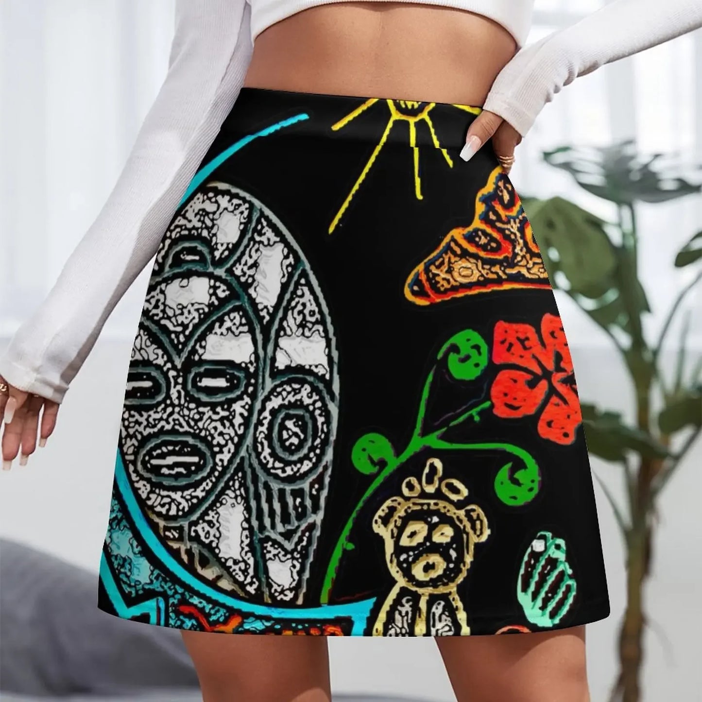 Atabey Goddess Taino Symbols Puerto Rico Mini Skirt japanese kawaii clothes luxury clothes women kawaii skirt japanese style