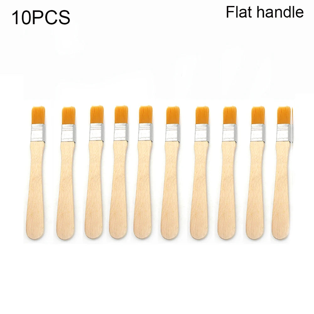 10 pieces of wood handle small brush electronic products to remove dust computer keyboard motherboard cleaning tool soft hair