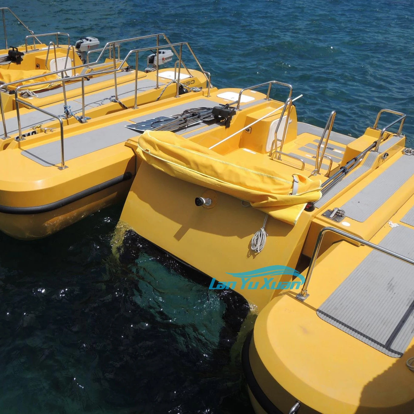 Offshore Aluminum Submarine Hybrid Pontoon Boats for Underwater Viewing