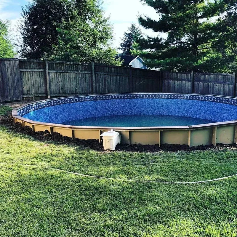 Wholesale customized round galvanized steel swimming pool with PVC Liner outdoor hot spring spa pool buried bath pool in ground