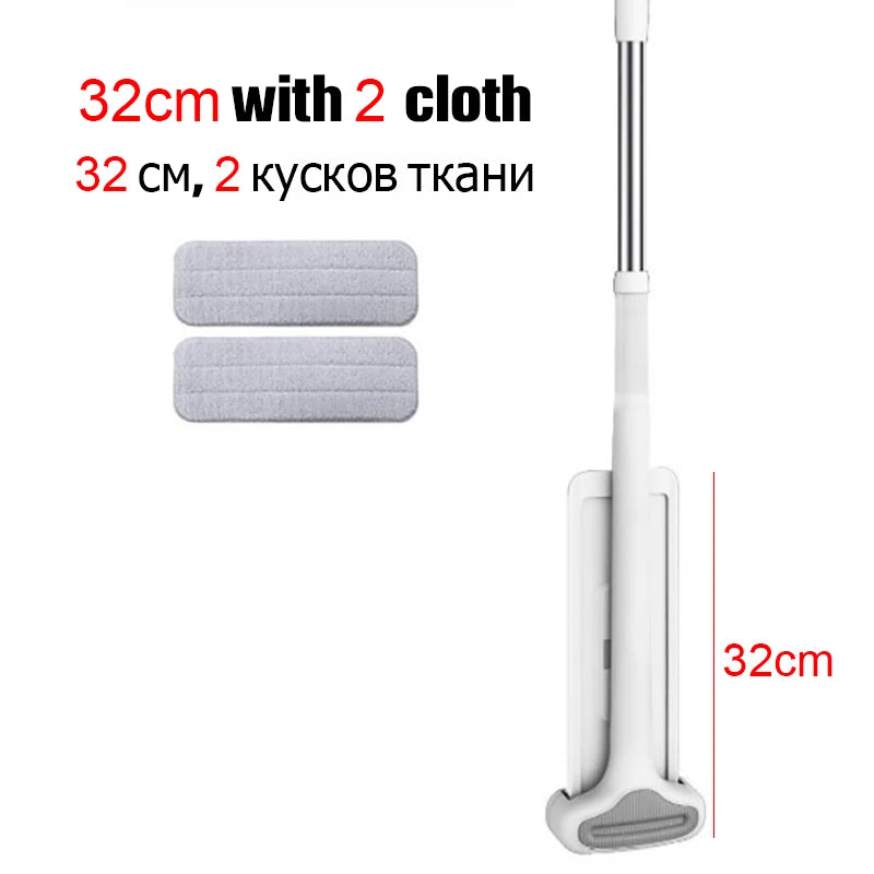 Squeeze Flat Mop Wet Dry Replacement Magic Self-squeezer Mop Magic Mop No Hand Wash Household Cleaning Tools Home