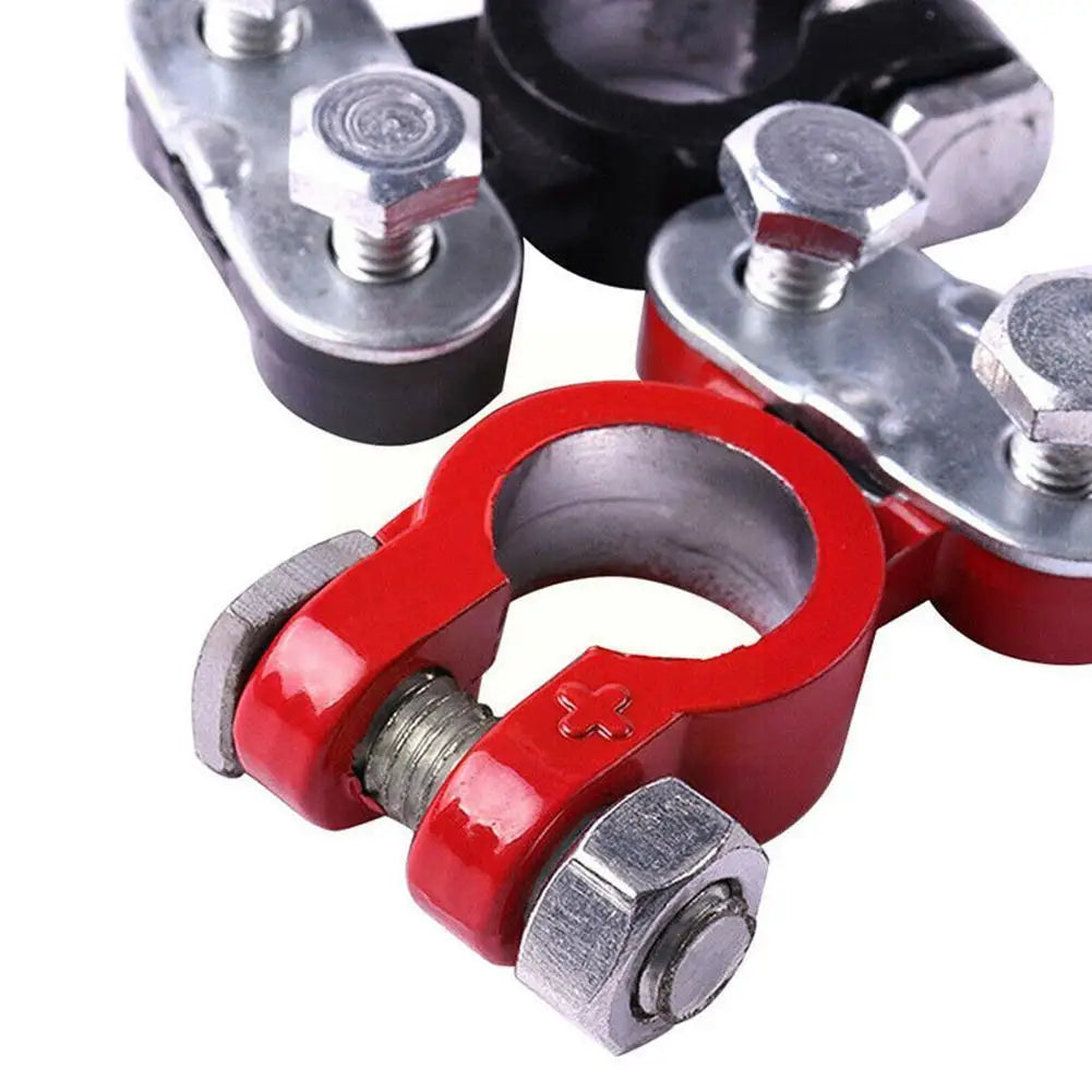 1 Pair Automotive Car Boat Truck Battery Terminal Clamp Pile Connector Battery Head Terminal Clip Aluminum-magnesium Alloy I0P5