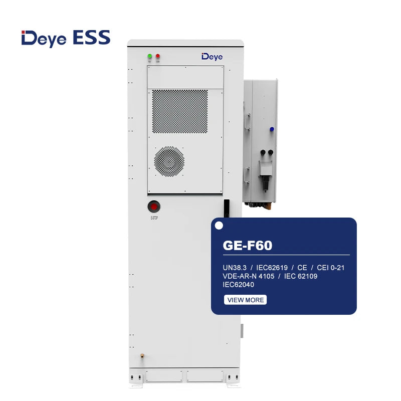 Ningbo Deye ESS GE-F60 High Voltage All In One Hybrid ESS 50/60KWh LiFePO4 Solar Battery Energy Storage System Battery Container