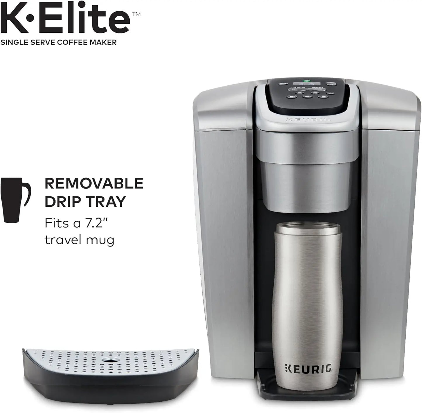 Keurig® K-Supreme Plus Single Serve K-Cup Pod Coffee Maker MultiStream Technology Stainless Steel K-Mini Single Serve Coffee